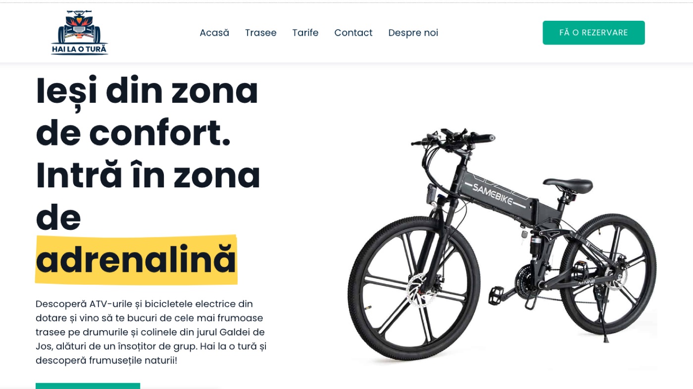 Hai la o tură - ATV-uri și biciclete electrice